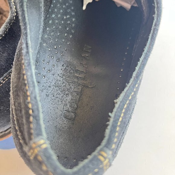 Cole Haan Black Suede Wingtip Oxford Men’s Size 7M Shoes Lace‎ Up Work Career - Picture 6 of 9
